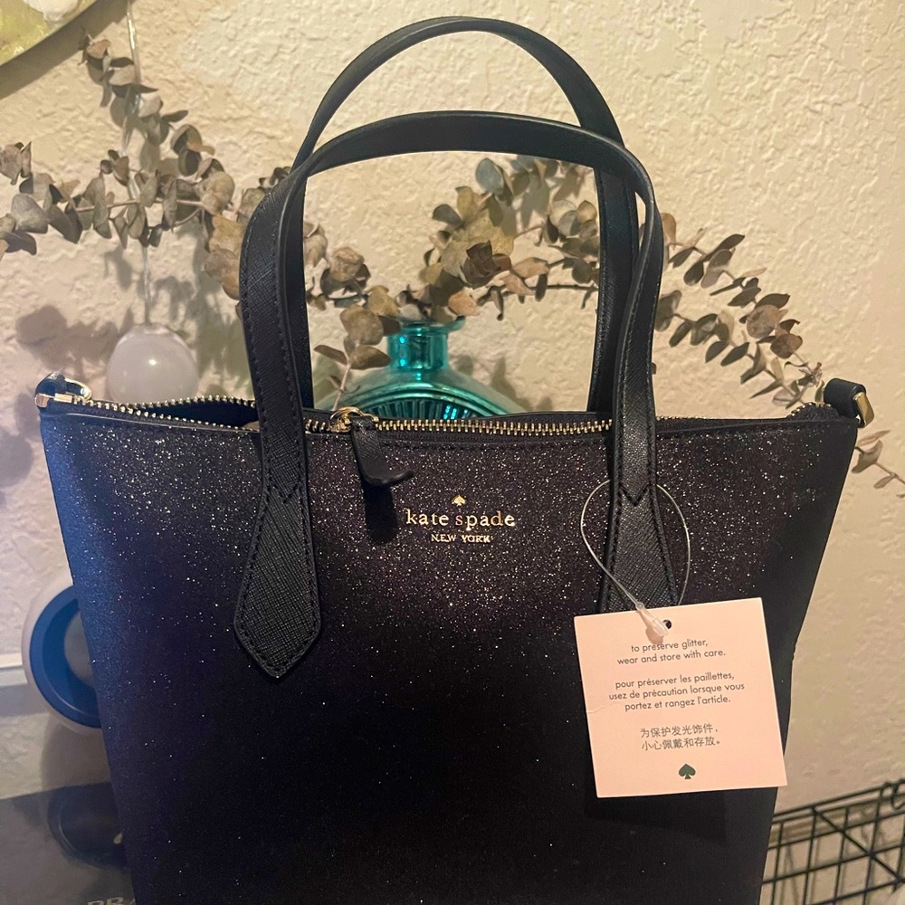 brand new shimmer kate spade small satchel purse